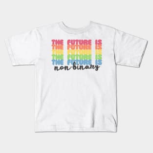 The Future Is Non-Binary | Gender Identity Genderqueer Kids T-Shirt